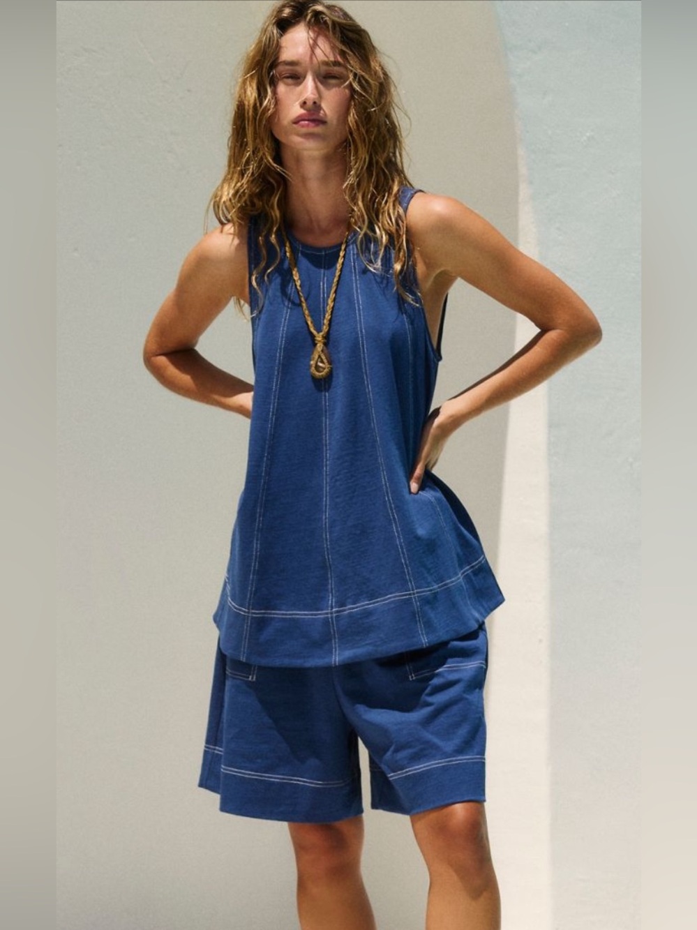 Free people Strada Set Navy Blue Size XS